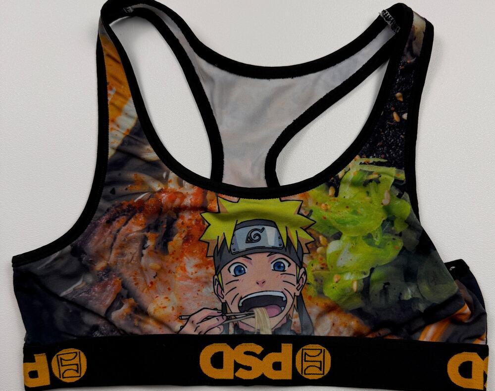 PSD Naruto Shippuden Ramen Print Sports Bra Medium Anime Racerback